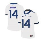 Men's West Virginia Mountaineers NCAA #14 Malachi Ruffin White Authentic Nike 2019 Stitched College Football Jersey NW15G35GE